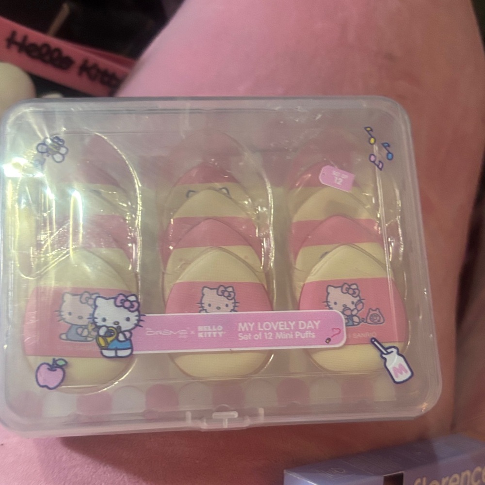 Hello Kitty Pink and Cream Mini Puffs